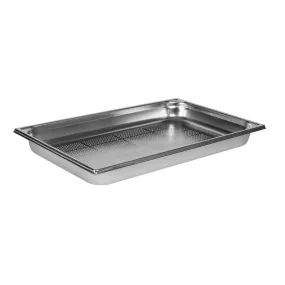 Bac gastronorme perforé inox - sans anse - GN 1/1 profondeur 5,5 cm