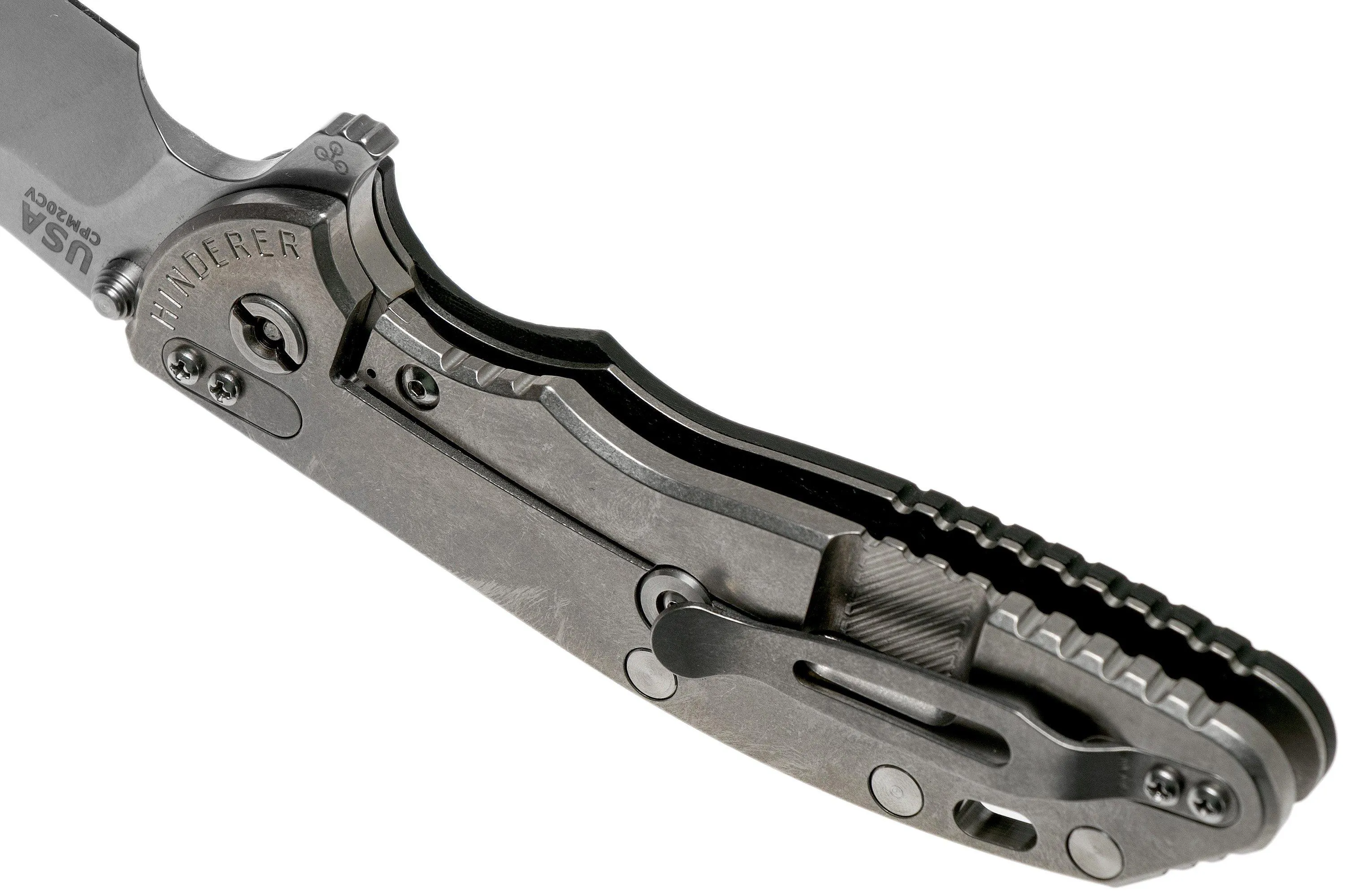 Rick Hinderer XM-24 4" Gen6 Sheepfoot 20CV, Black G10 couteau de poche
