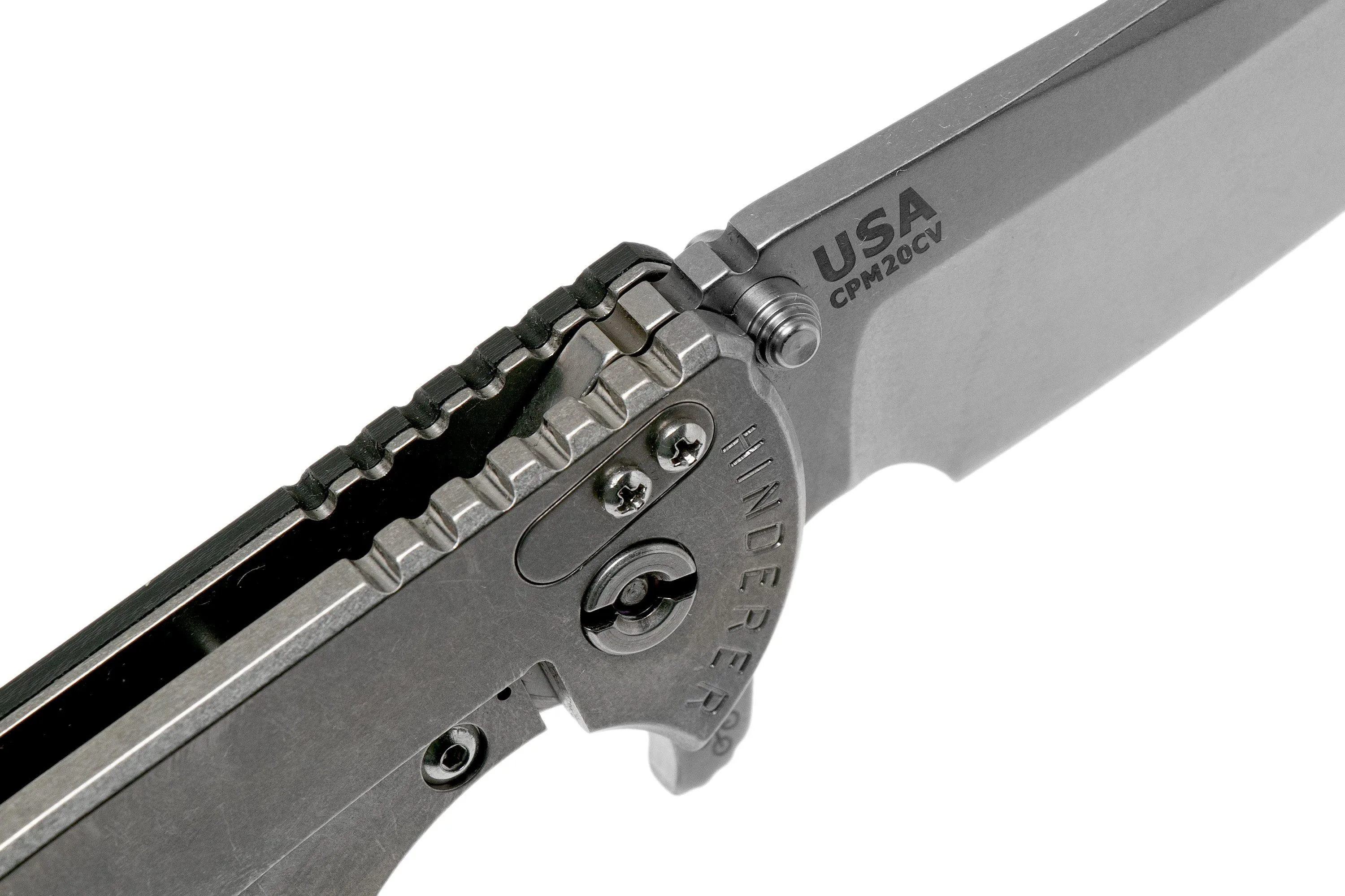 Rick Hinderer XM-24 4" Gen6 Sheepfoot 20CV, Black G10 couteau de poche