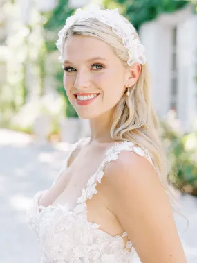 Serre-tête de mariée Gracie band blanc